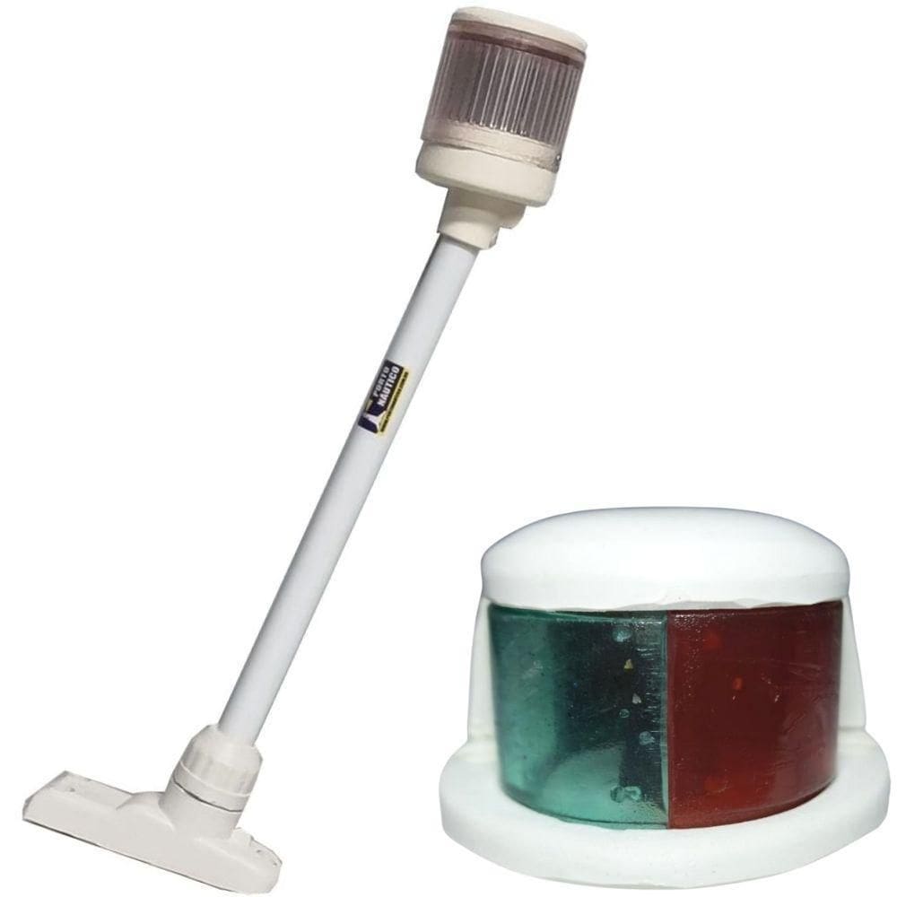 Mastro Em Aluminio Branco Com Luz Bicolor Em Led 12V