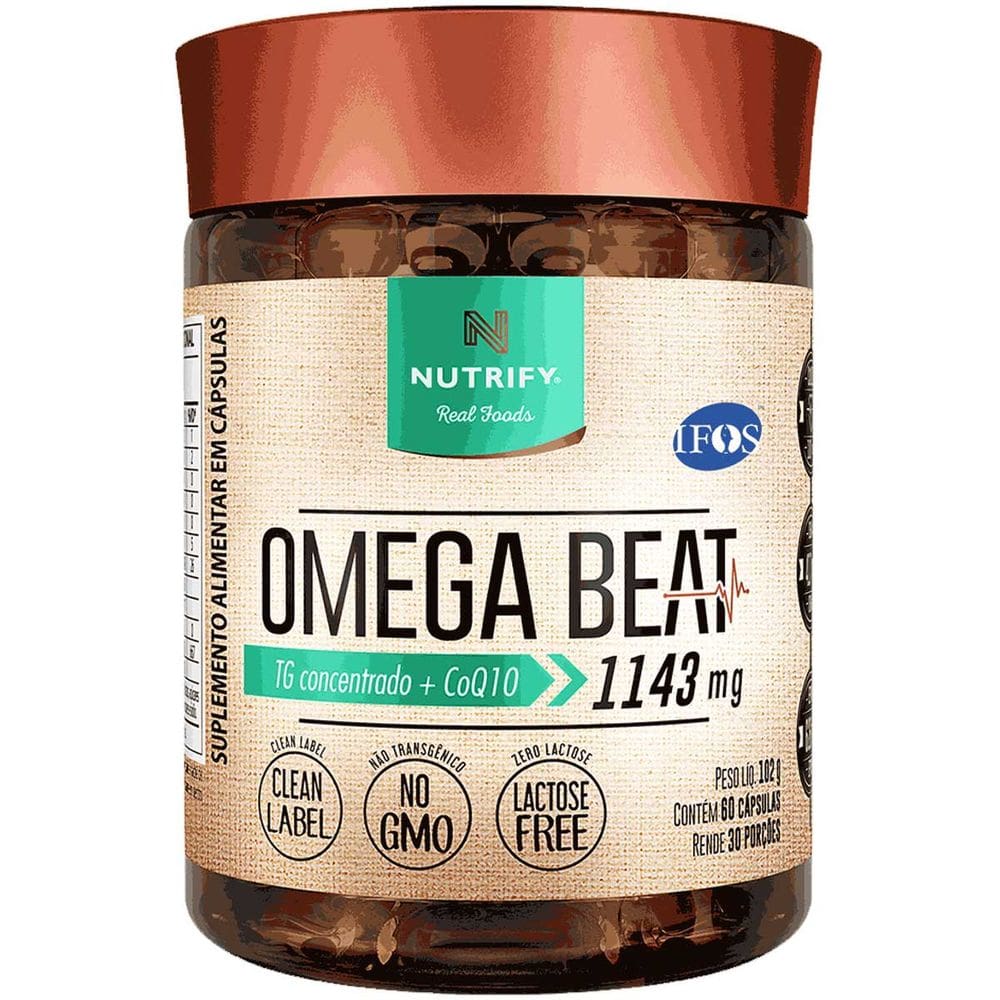 Ômega Beat TG Concentrado + CoQ10 Nutrify com 60 cápsulas