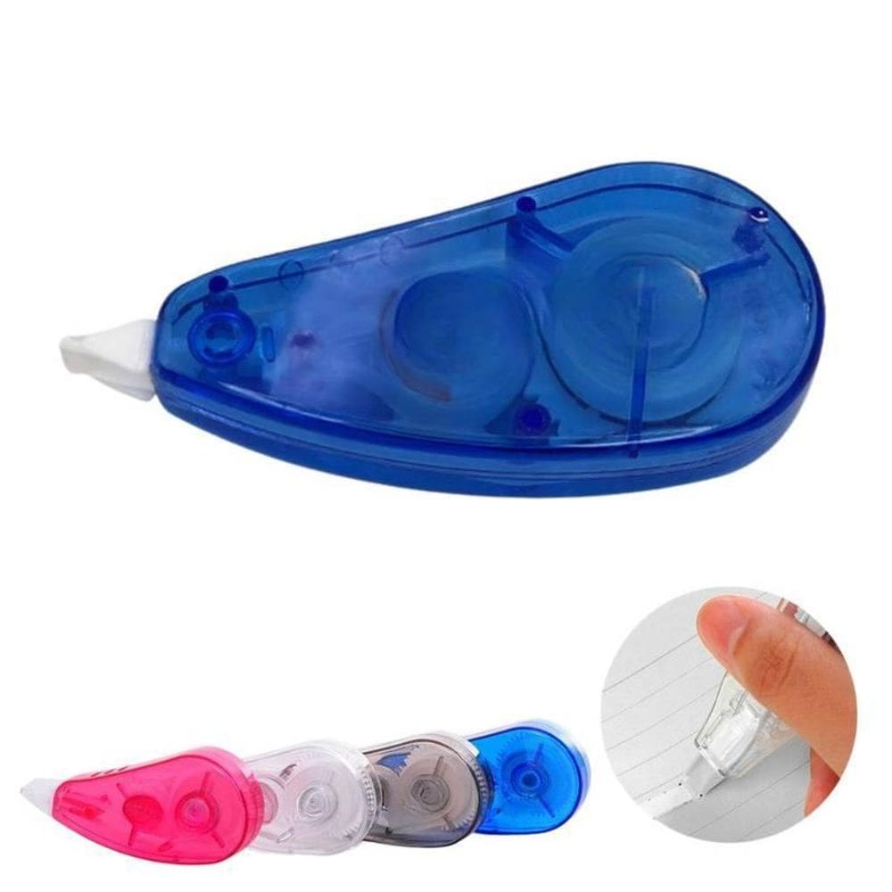 Kit 03 Corretivo Em Fita Corretiva 5Mx5Mm Escolar Branquinho