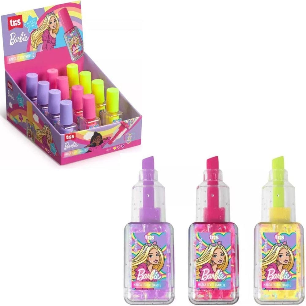 Marca Texto Barbie Formato De Esmalte Neon - - Tris