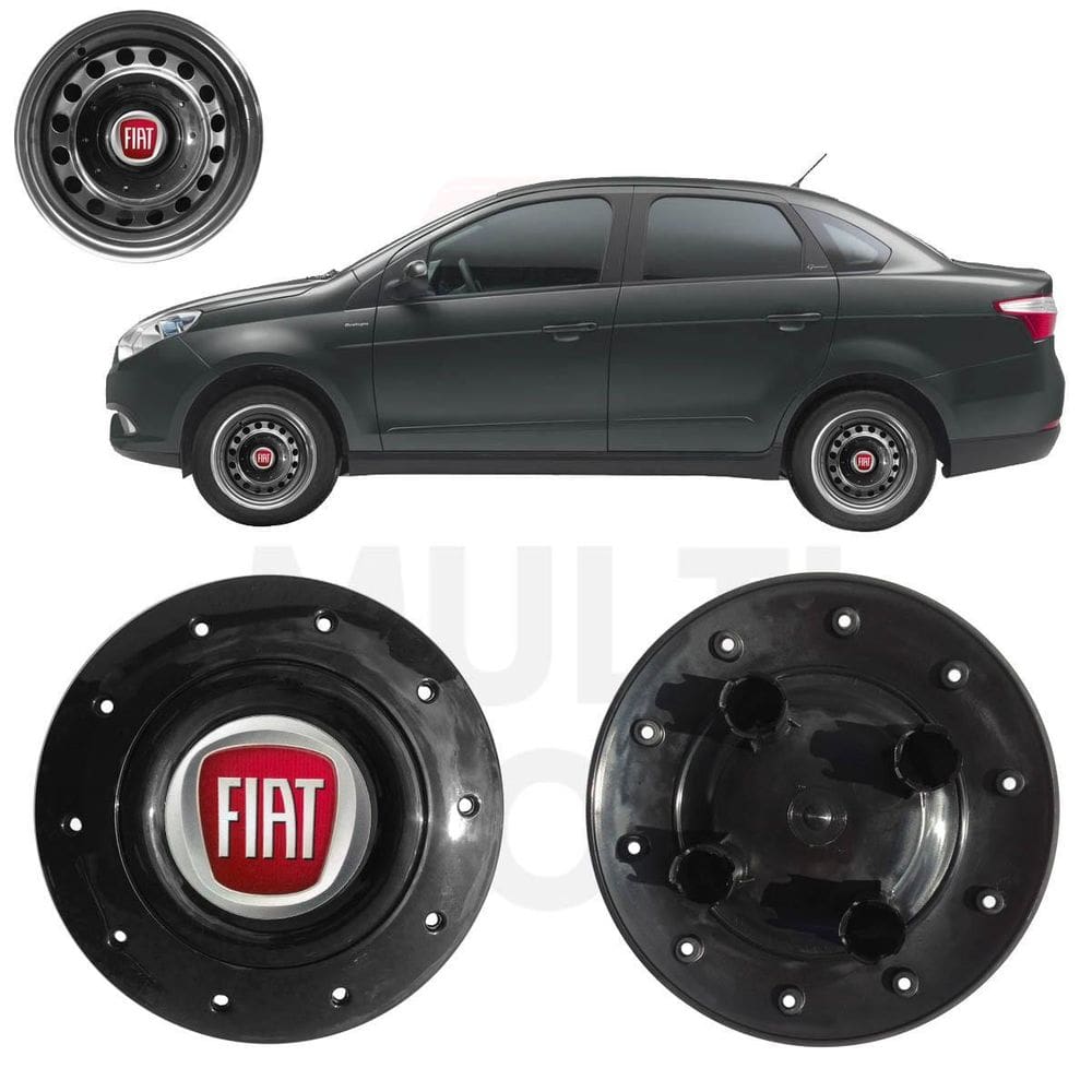 1X Calota Centro Roda Ferro Aro 14 Fiat Siena 2008 A 2021