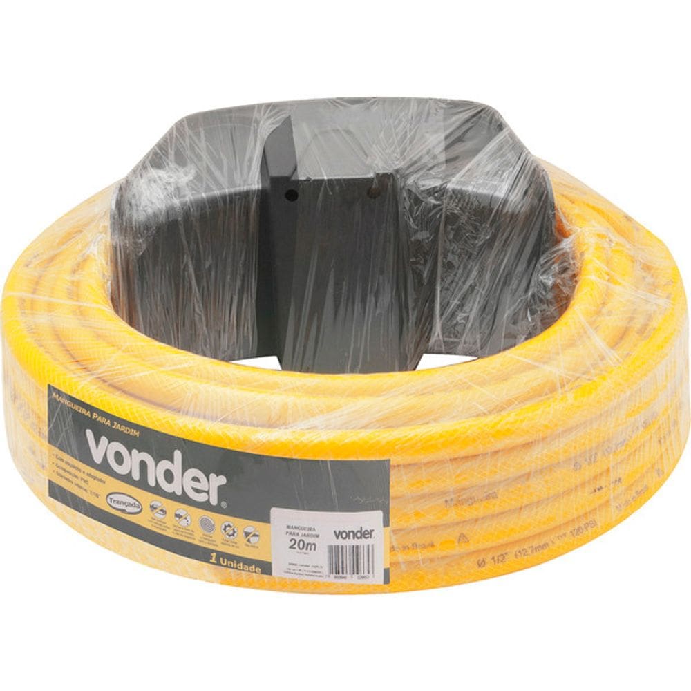 Mangueira Super Flexível Jardim 20M Suporte Vond