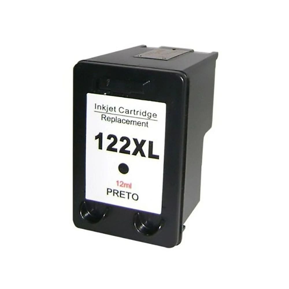 Cartucho de Tinta Preto Compatível com 122xl 122 para Deskjet 1000 J110a 2000 J210a 2050 J510a 3050 J610a 12ml