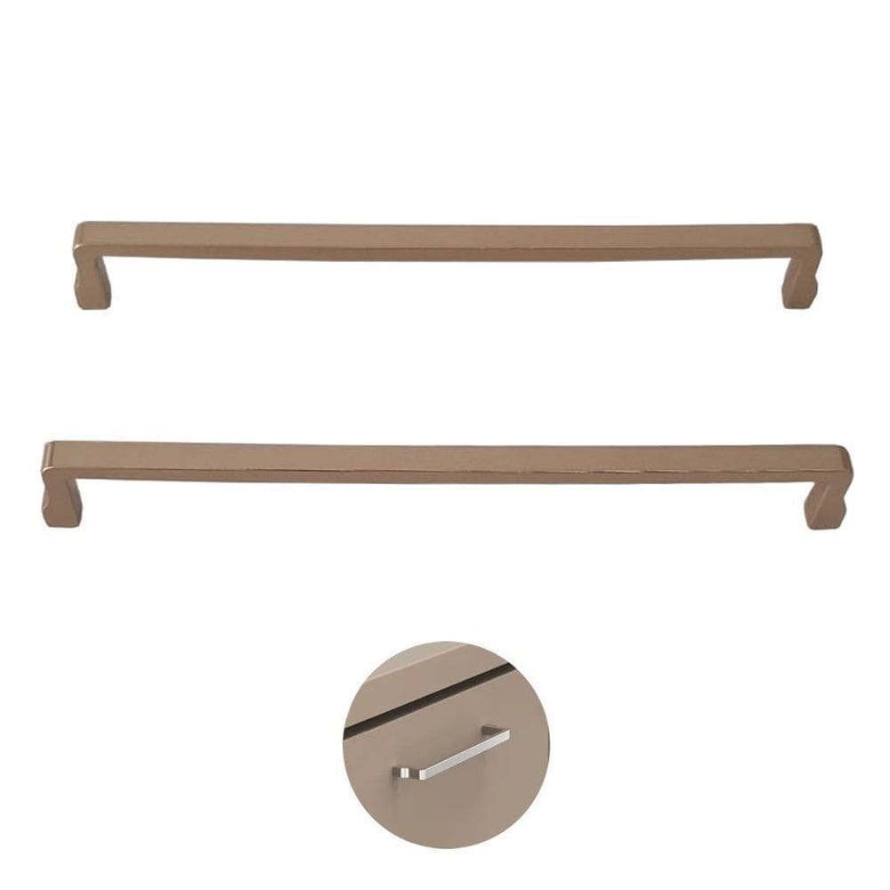 Puxador Alça Dourado Tomina Torralba Furação 192mm 2 Unidades