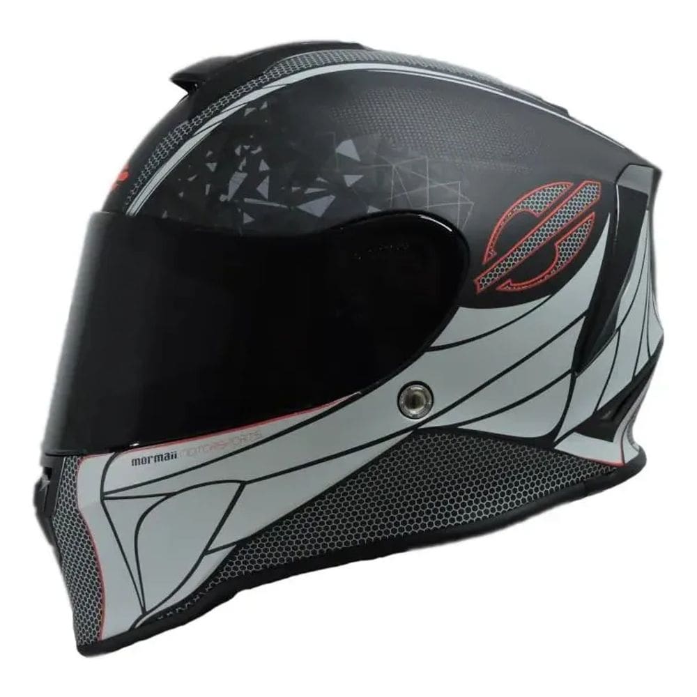 Capacete Moto Mormaii M1 Metallic Preto Fosco Cinza