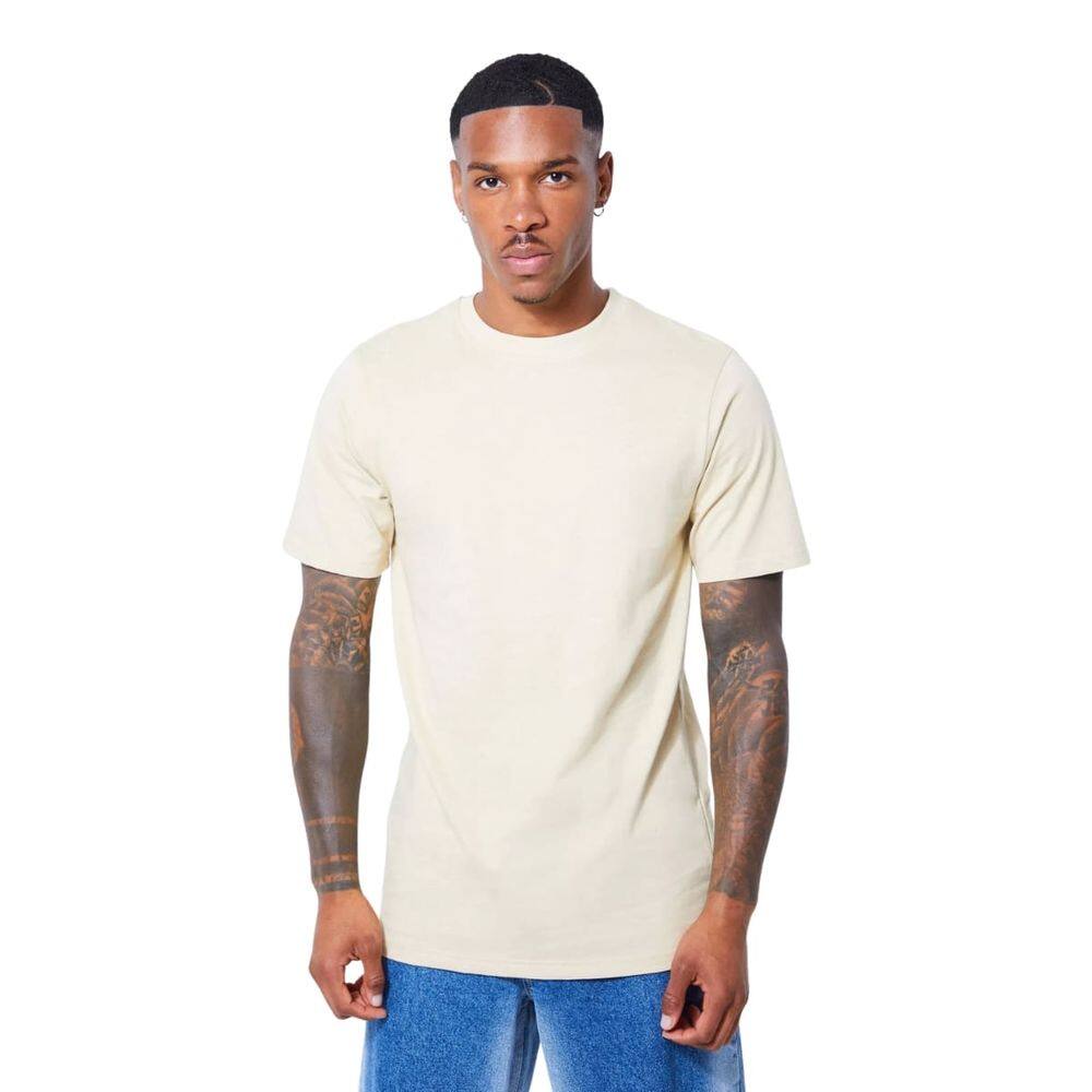 Camiseta Básica Bege em Algodão Macio