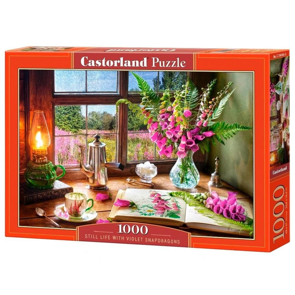 Puzzle 1000 Peças Violetas na Janela - Castorland Importado 1043452