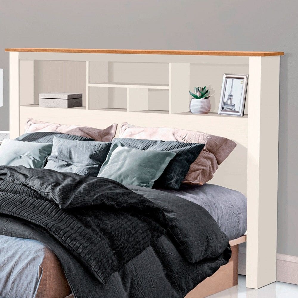 Cabeceira Casal Havaí Off White/Natural - Pnr Móveis