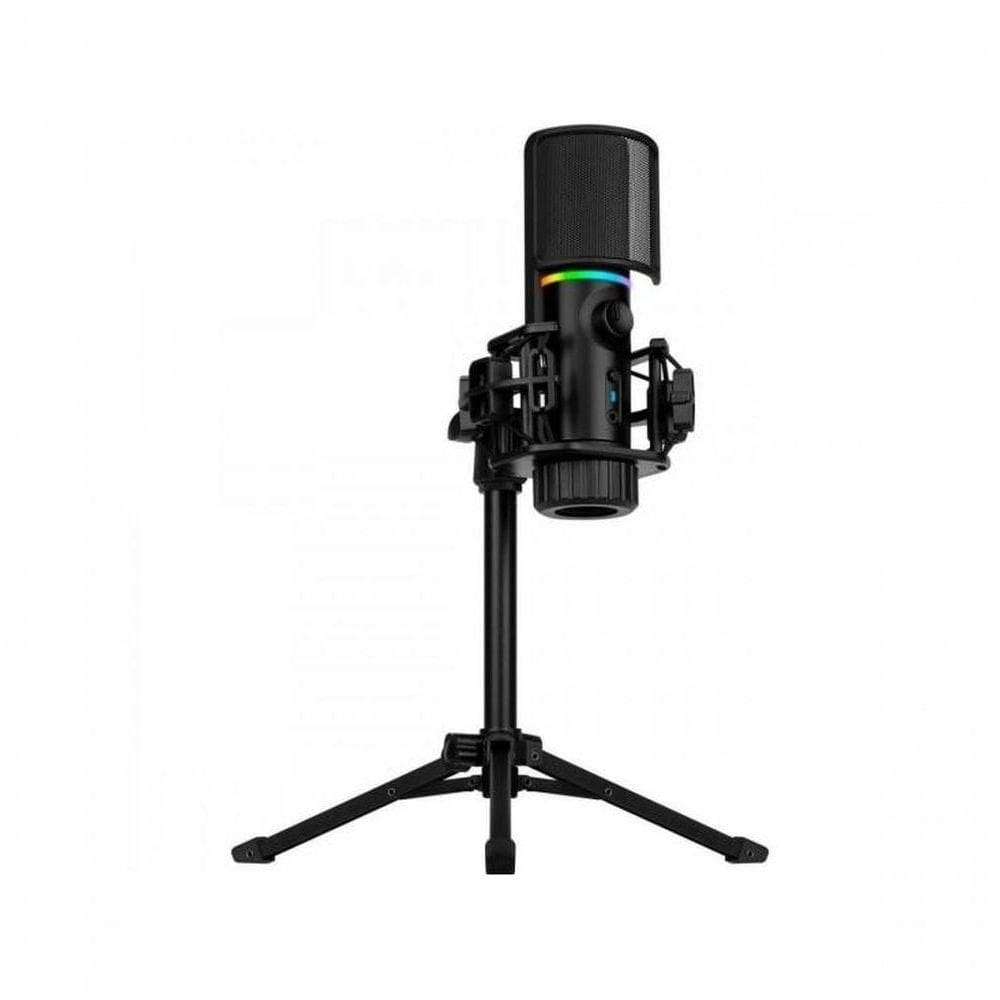 Microfone Gamer Streamplify Mic Tripod Com Tripé Preto Rgb