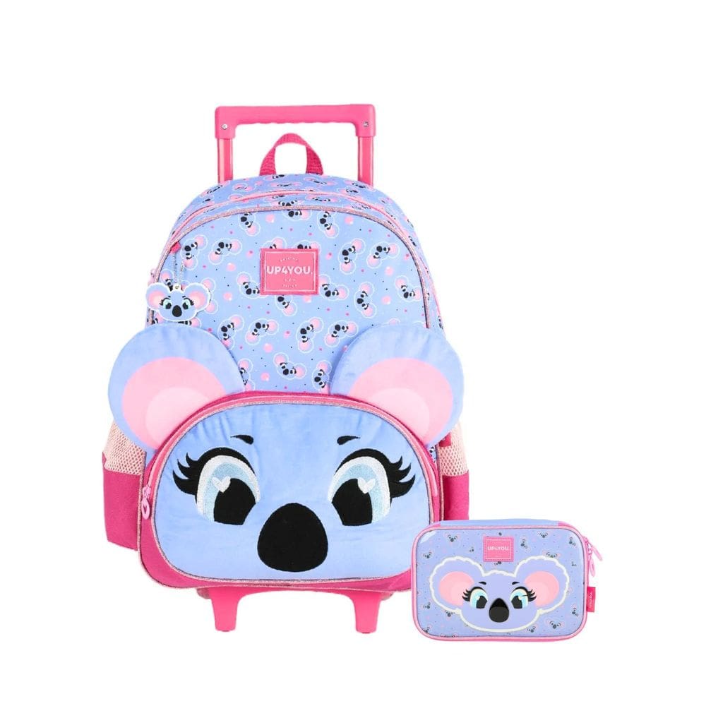 Kit Escolar Up4You Mochila Rodas E Costas + Estojo Box