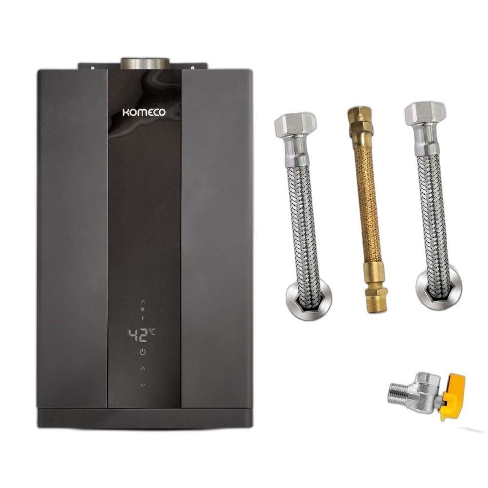 Kit Aquecedor Komeco KO16BK 16L GLP + Acess. Ligação
