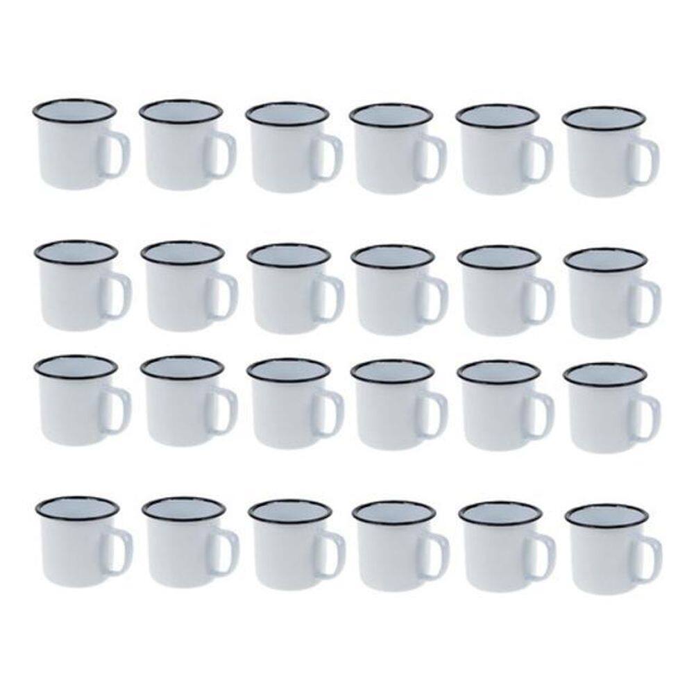 Kit Com 24x Canecas Esmaltadas Retrô - Art House - 150ml
