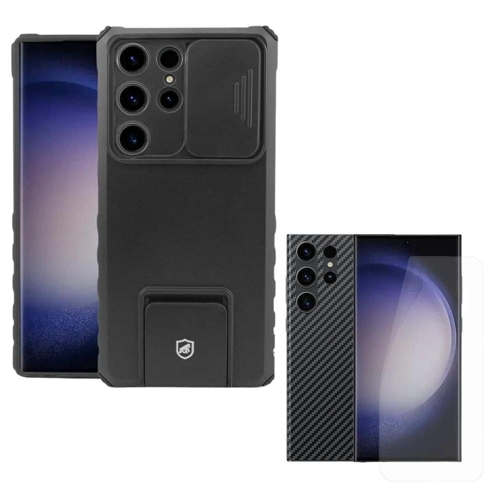 Capa Victus + Película Frontal e Traseira Transparente para Samsung Galaxy S23 Ultra - Gshield