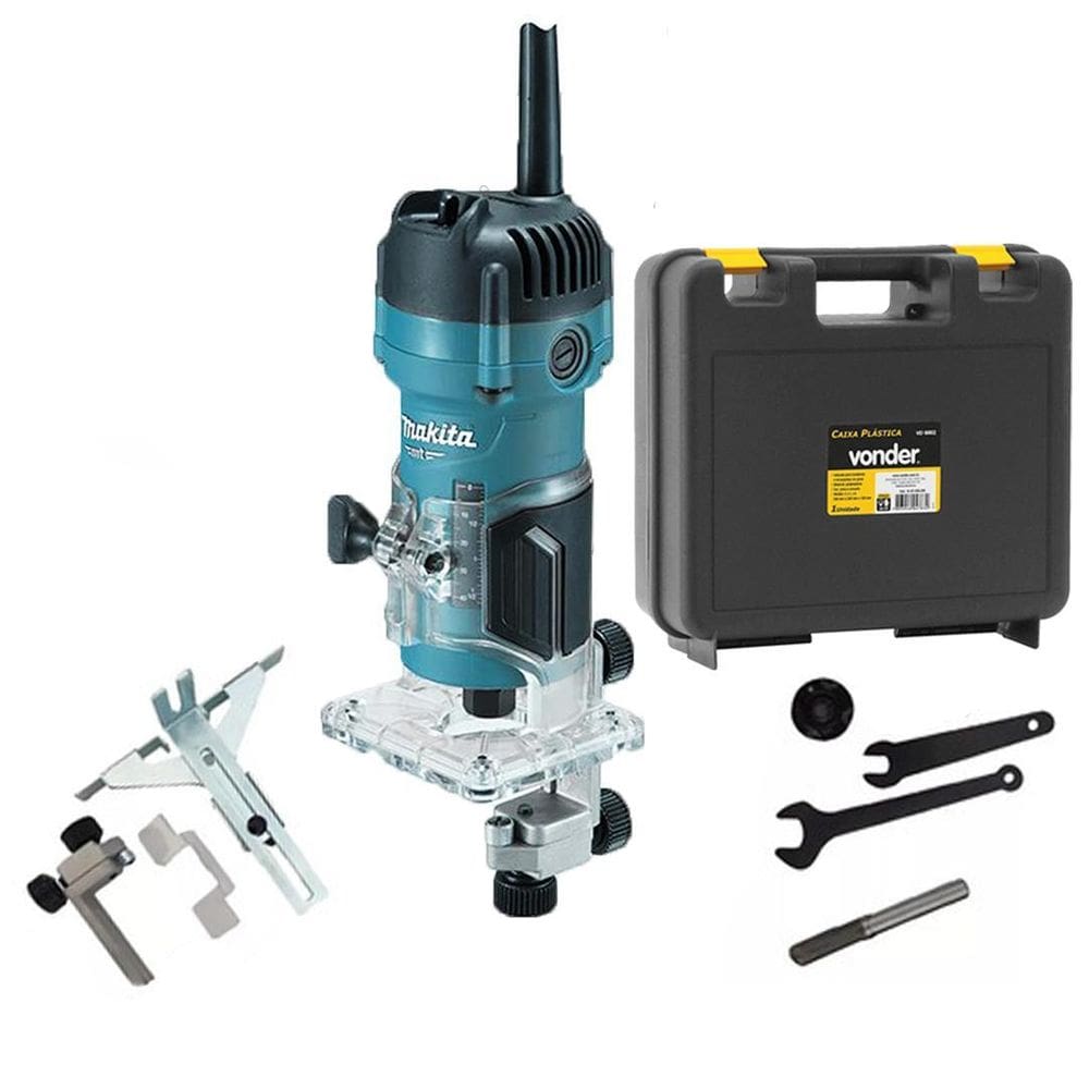 Tupia Manual Makita 6Mm M3700B 530 Watts + Maleta 110V