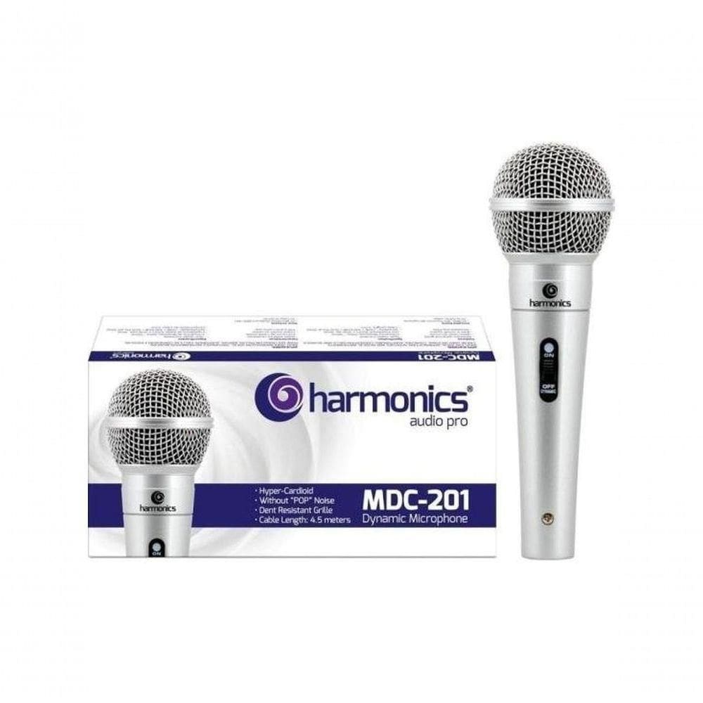 Microfone Harmonics Mdc201 Dinâmico Supercardióide Prata