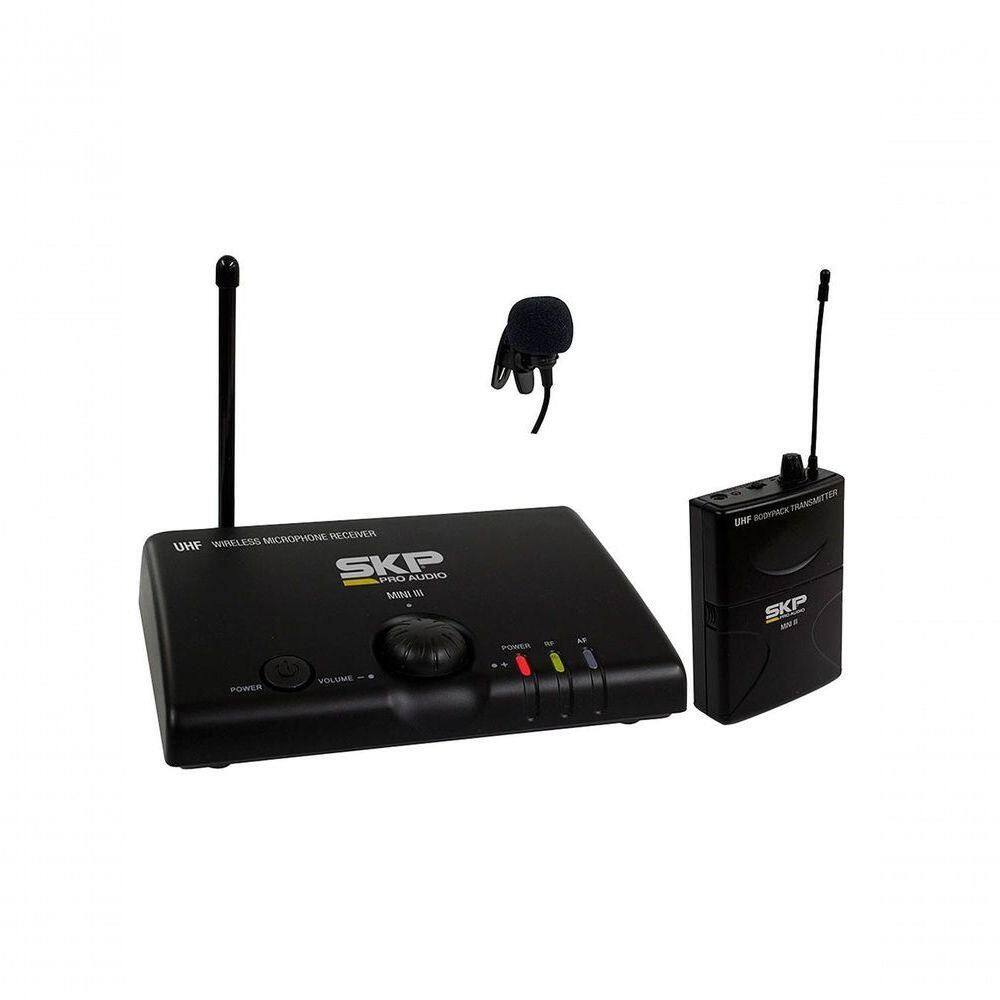 Skp Microfone Mini-iii Base + 1 Mic Lapela Uhf S- Fio