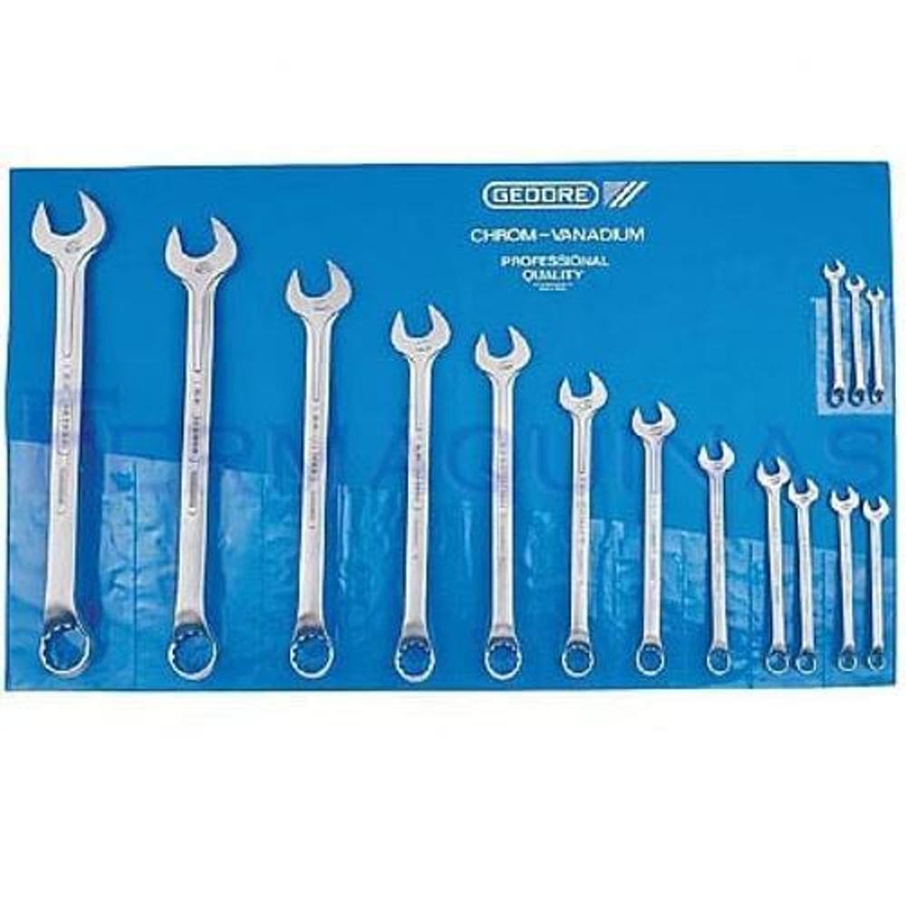 Jogo De Chave Combinada 1/4 3/4 9 Peças Gedore