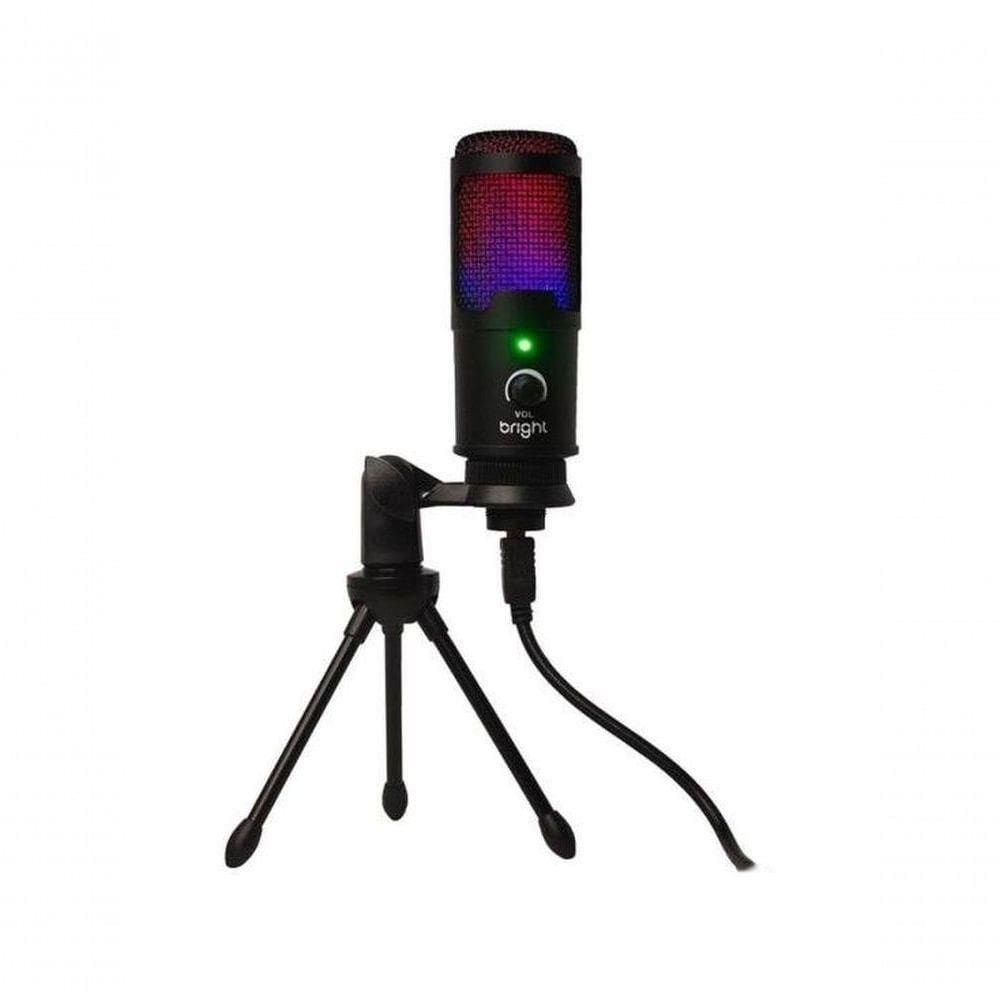 Microfone De Mesa Bright Streamer Rgb