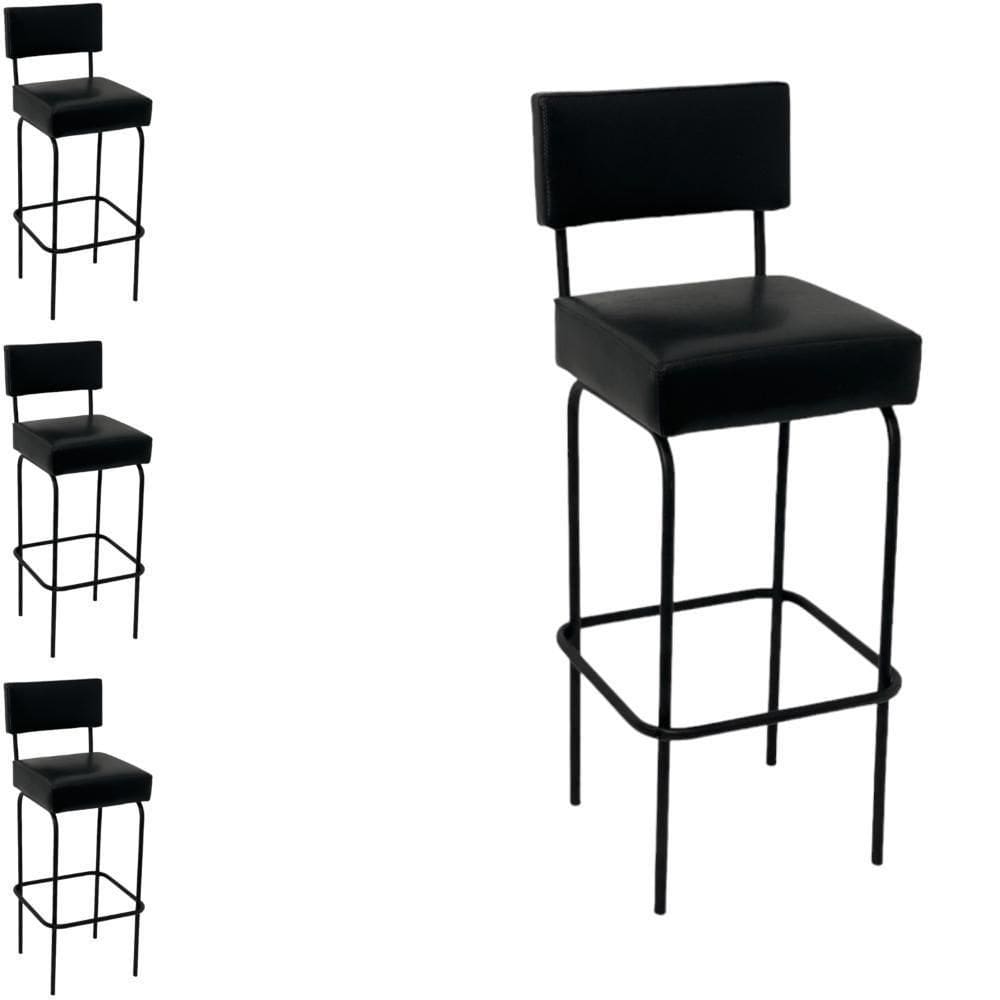 Kit 4 Banquetas Para Cozinha Bar Balcão Churrasqueira Bistrô
