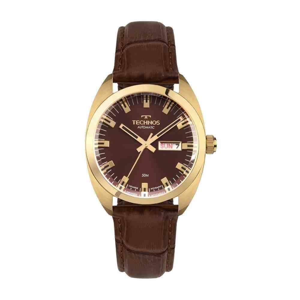 Relógio Technos Dourado/Marrom Masculino 8205Op/0M