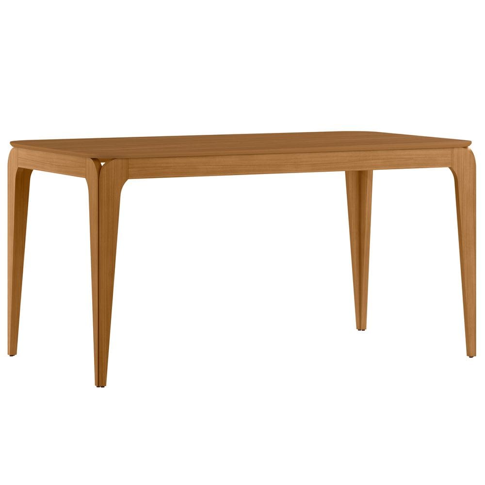 Mesa de Jantar para 6 Lugares 1,60m Tampo em Mdf Aurea Ypê - New Ceval