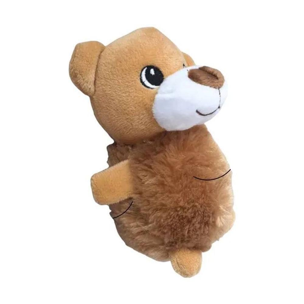 Brinquedo Para Pets Mordedor Urso De Pelúcia Apito Sonoro