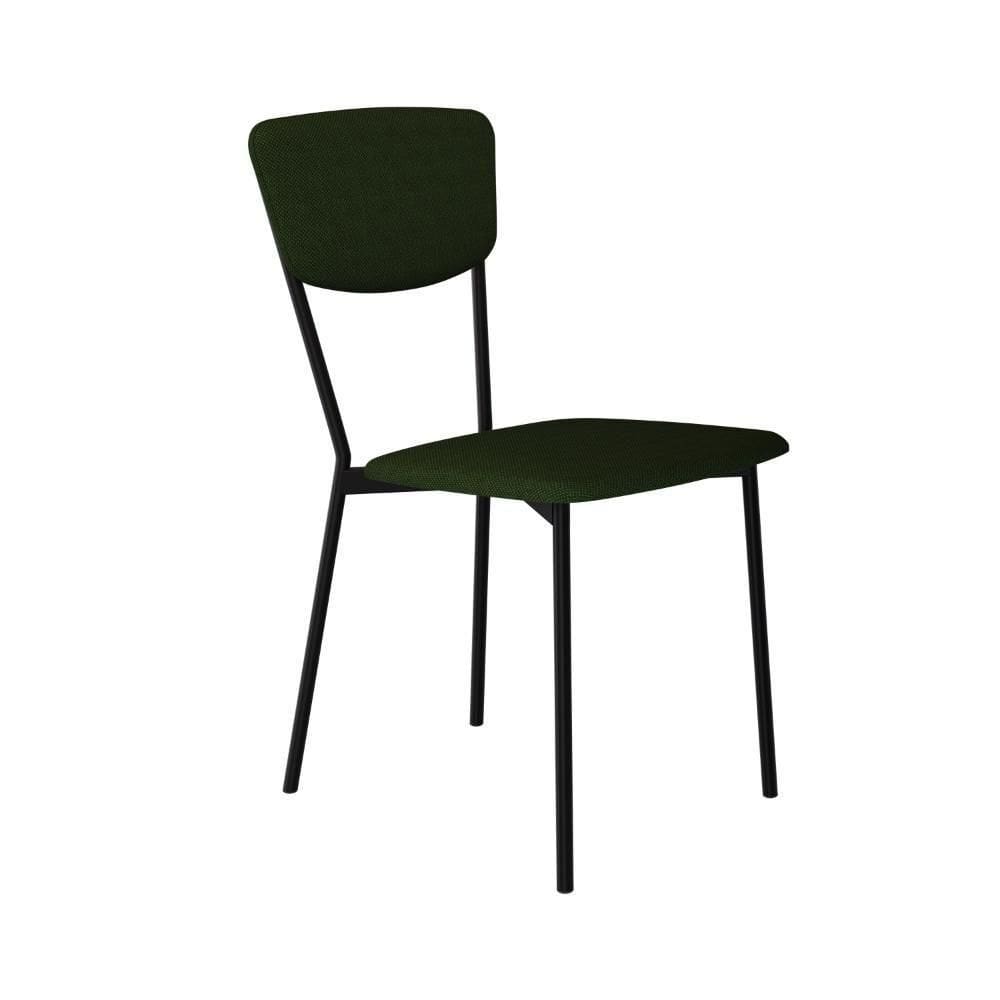 Cadeira Vintage Retrô Fixa C-4 Pés 425 X505 X 830 Mm C-1 Un. Cy. Vd. Musgo Verde Musgo City