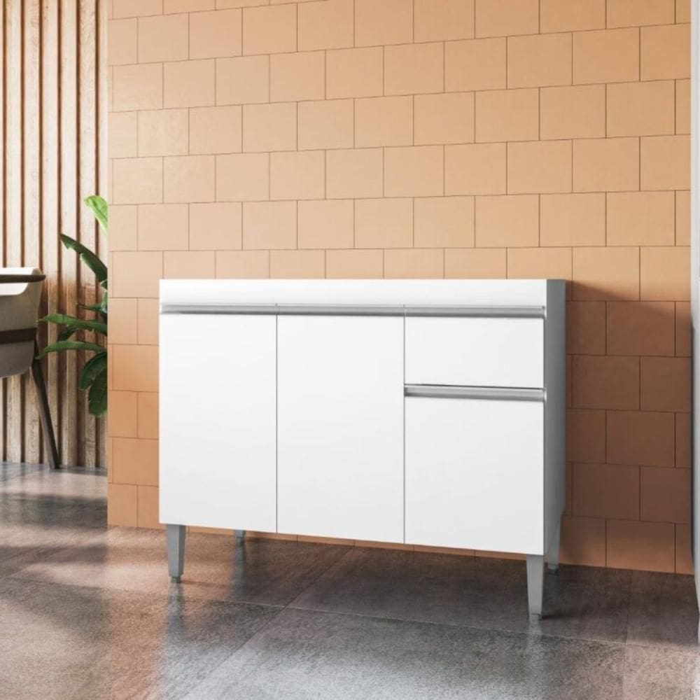 Balcão para Cozinha 2 portas Forks branco
