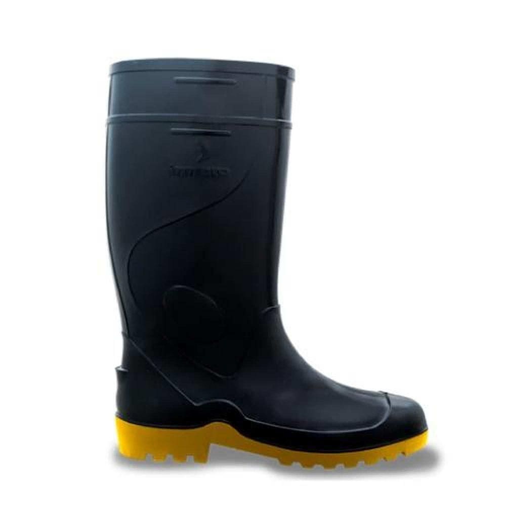 Bota Pvc Impermeável Cano Médio 28cm Preta/amarela Nº43 - Innpro