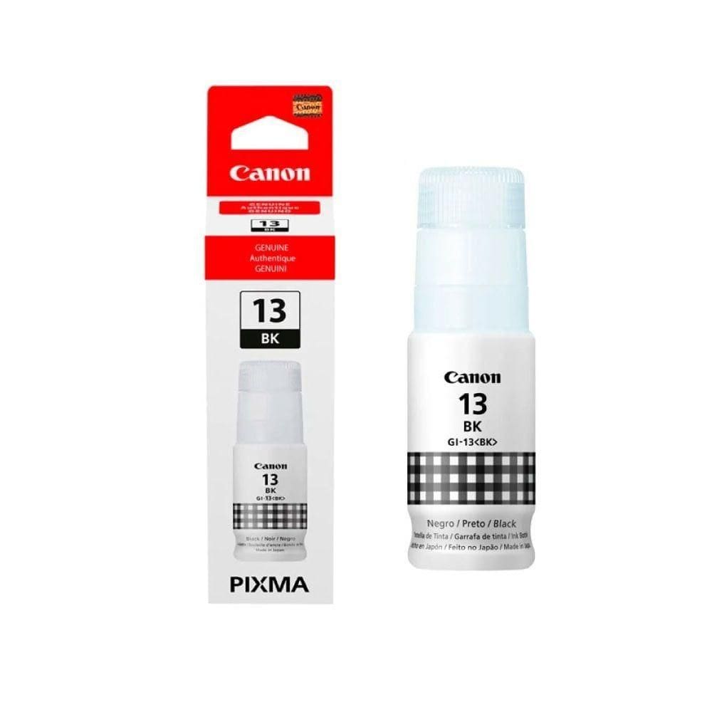 Tinta Canon Gi-13 Gi13 Preto Bk autêntico Para Impressora Mega Tank G510 G610 G-510 G-610 Refil 60ml