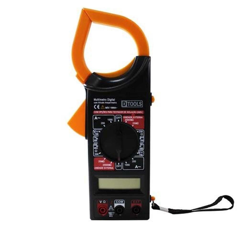 Multímetro Digital Com Alicate 1000a - Dtools | Mede Tensão, Corrente E Resistência