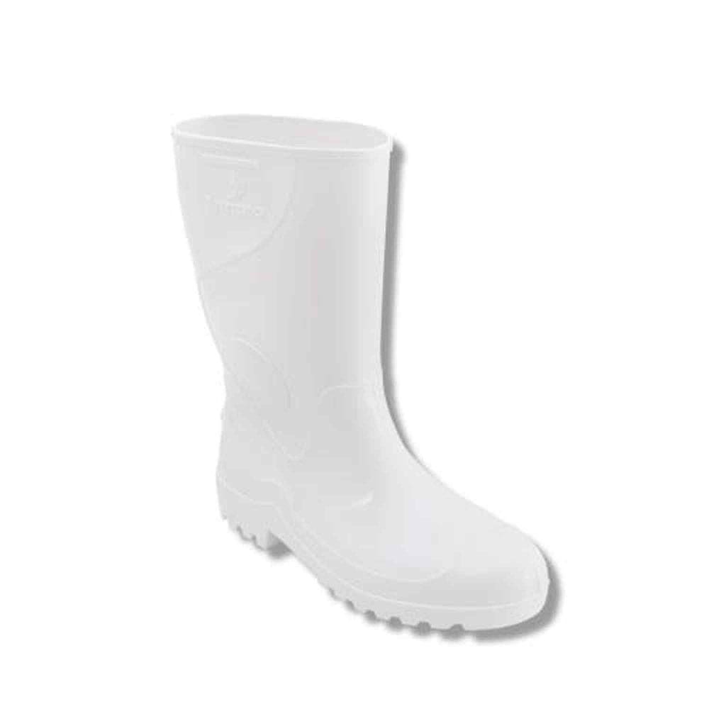 Bota Impermeável Pvc Branca Nº42 - Cano 33cm - Solado Antiderrapante
