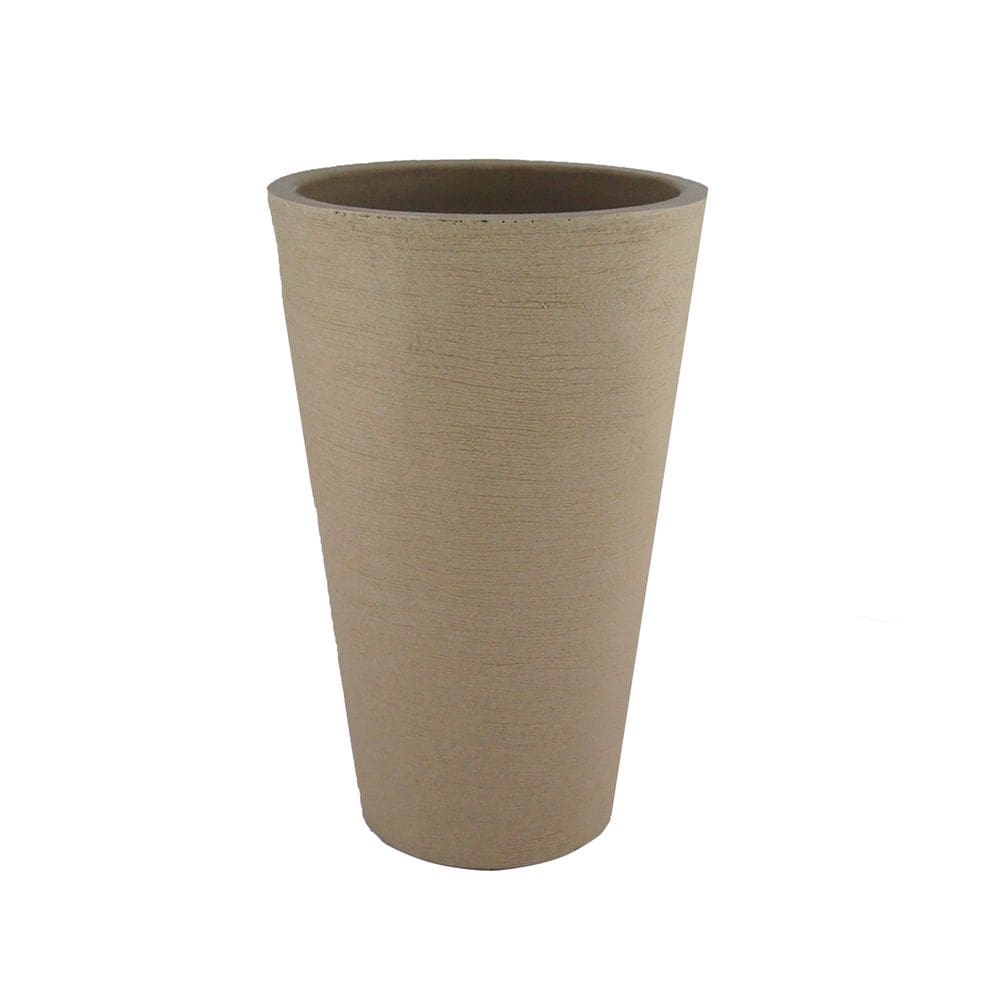 Vaso Plastico Coluna Redonda 36x25x58 Bege