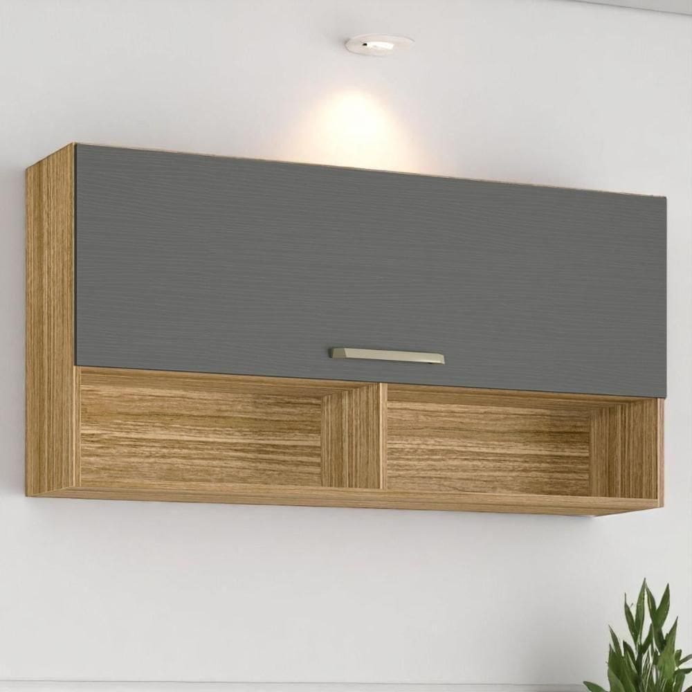 Armário C/ Basculante 120 Cm Lapis Freijó Gris