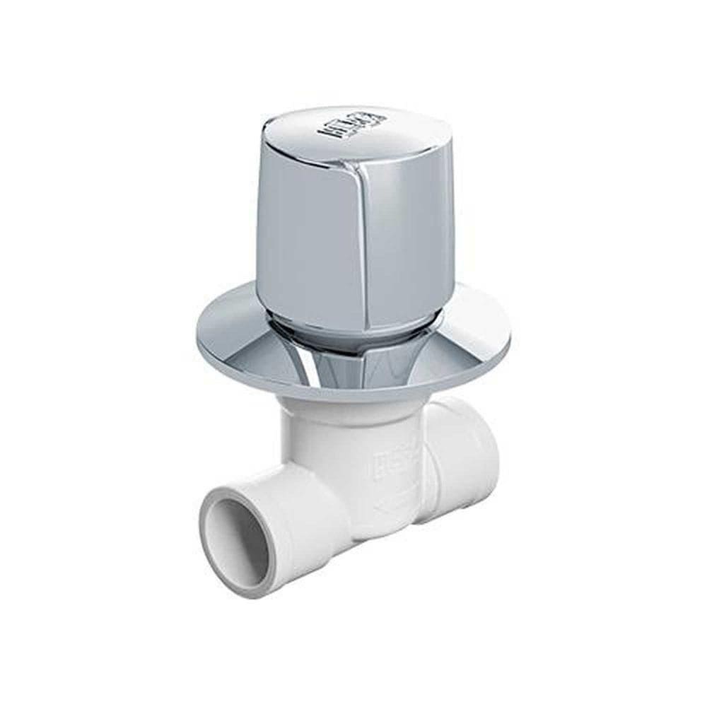 Registro De Pressão Com Canopla 25mm Branco-cromado - Herc