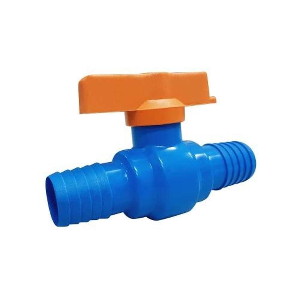 Registro Esfera Dentado 1`` Azul Em Pvc Rígido - Passagem Plena De água