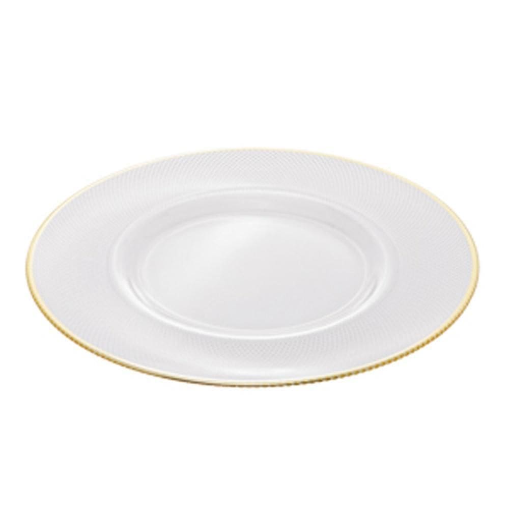 Sousplat Com Fio De Ouro Thin Edge de Cristal 33cm