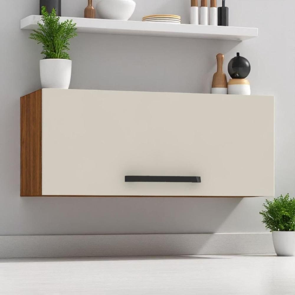 Armário Refrigerador 700 Ametista Nogueira Off White