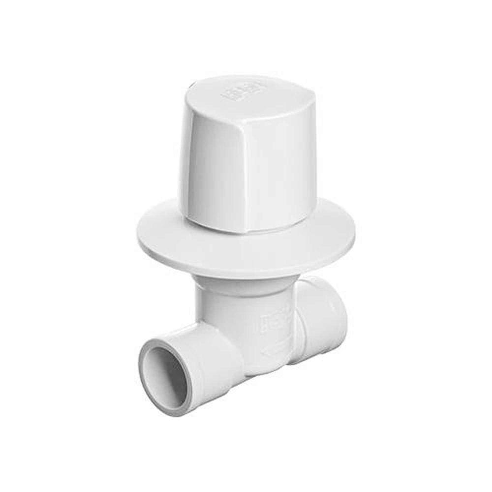 Registro De Pressão Com Canopla 20mm Branco - Herc - Sku 21876