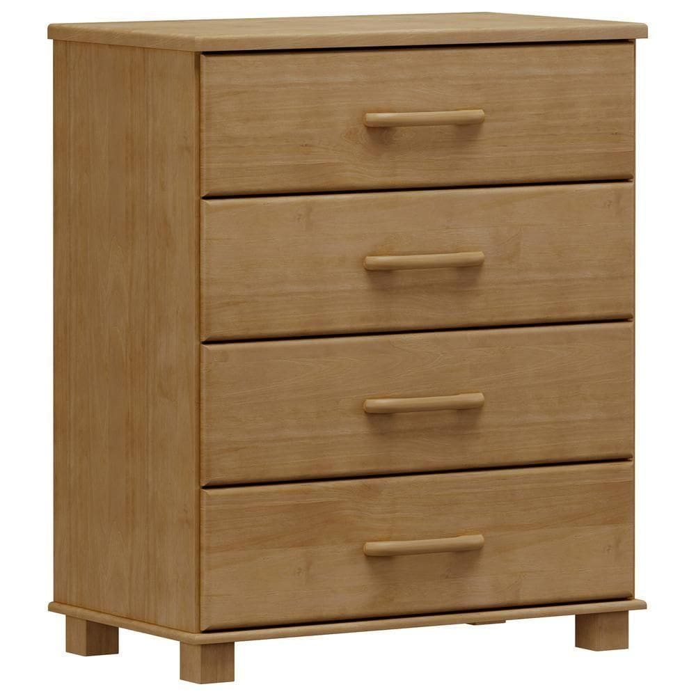 Cômoda Para Quarto Closet 4 Gavetas Madeira Maciça Zahav F06 Freijó - Lyam Decor