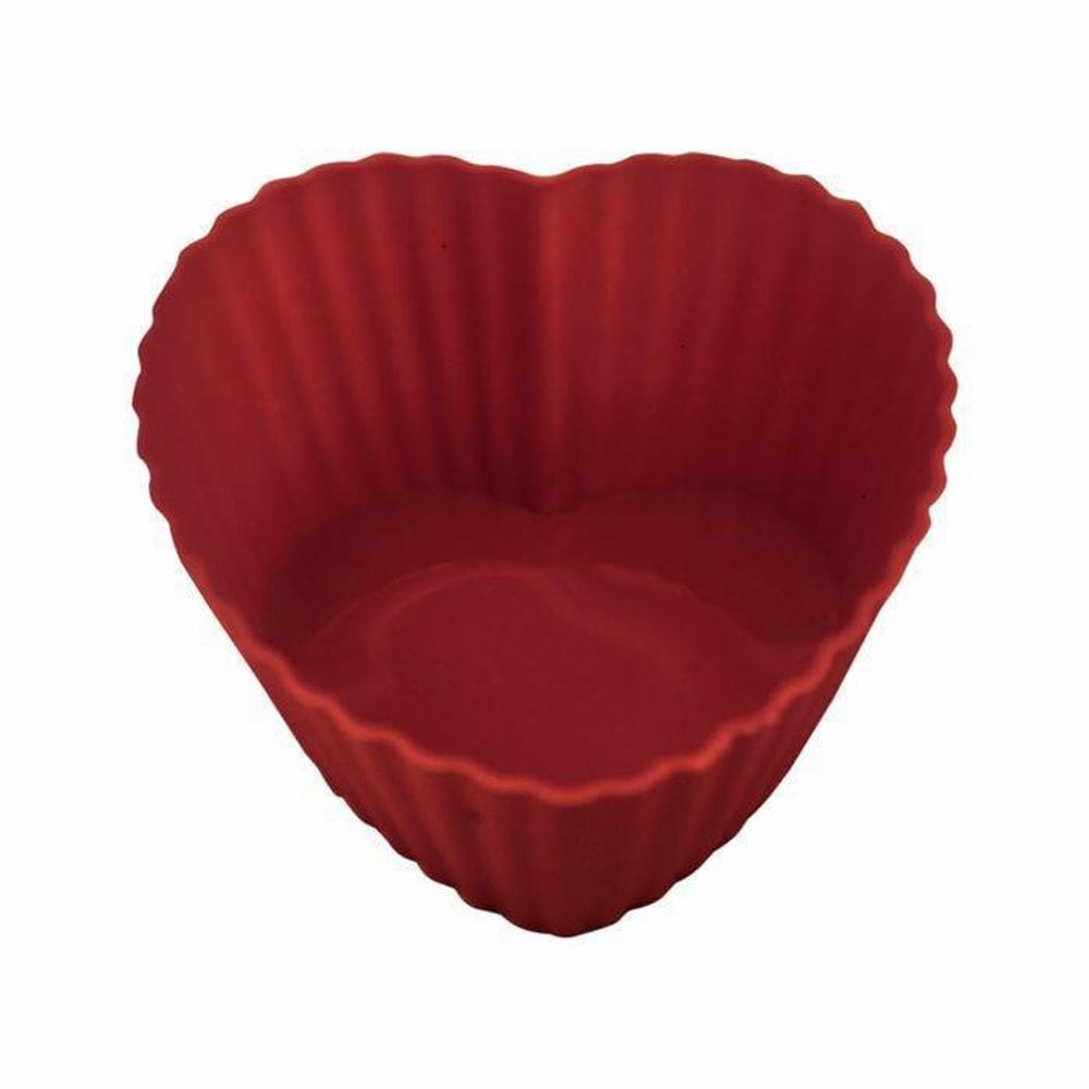 Forma Cupcake Coracao Silicone 6 Peças Ref 19350 Yazi