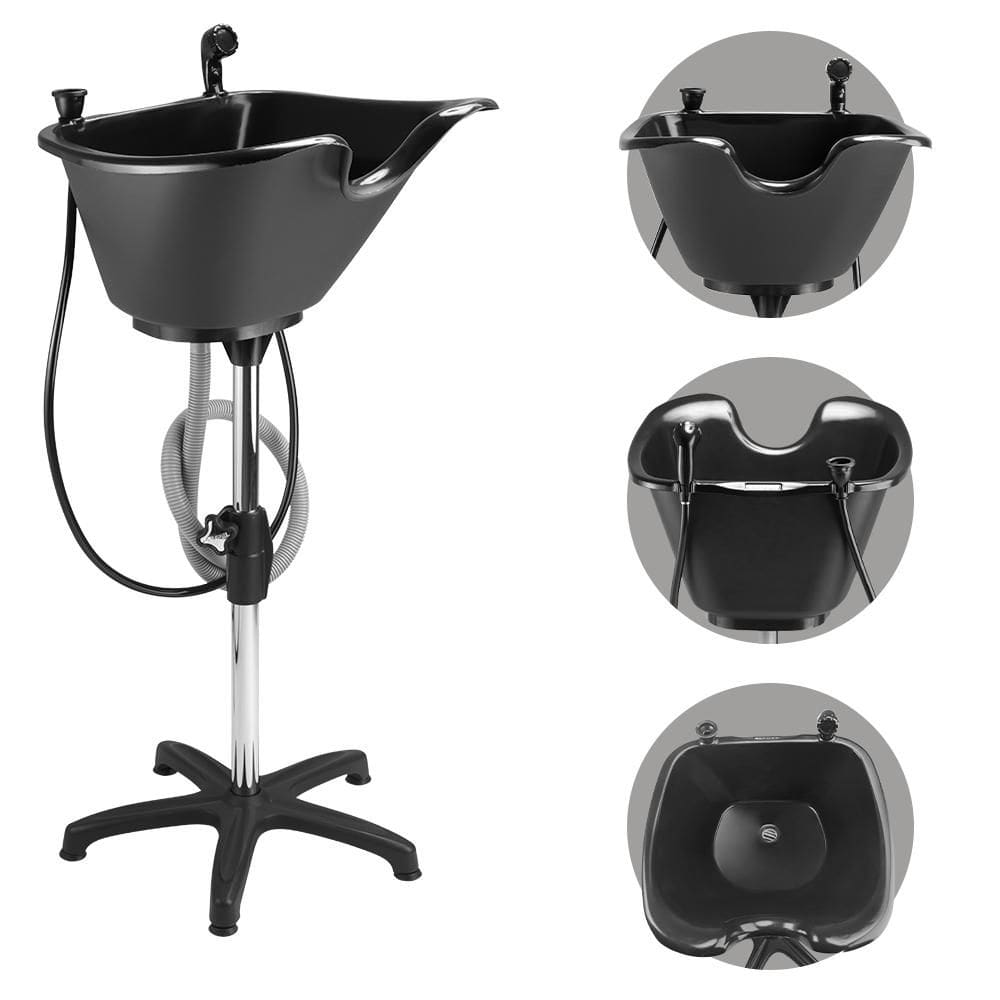 Lavatório Portátil Cabeleireiro com Ducha Dompel Facile Preto