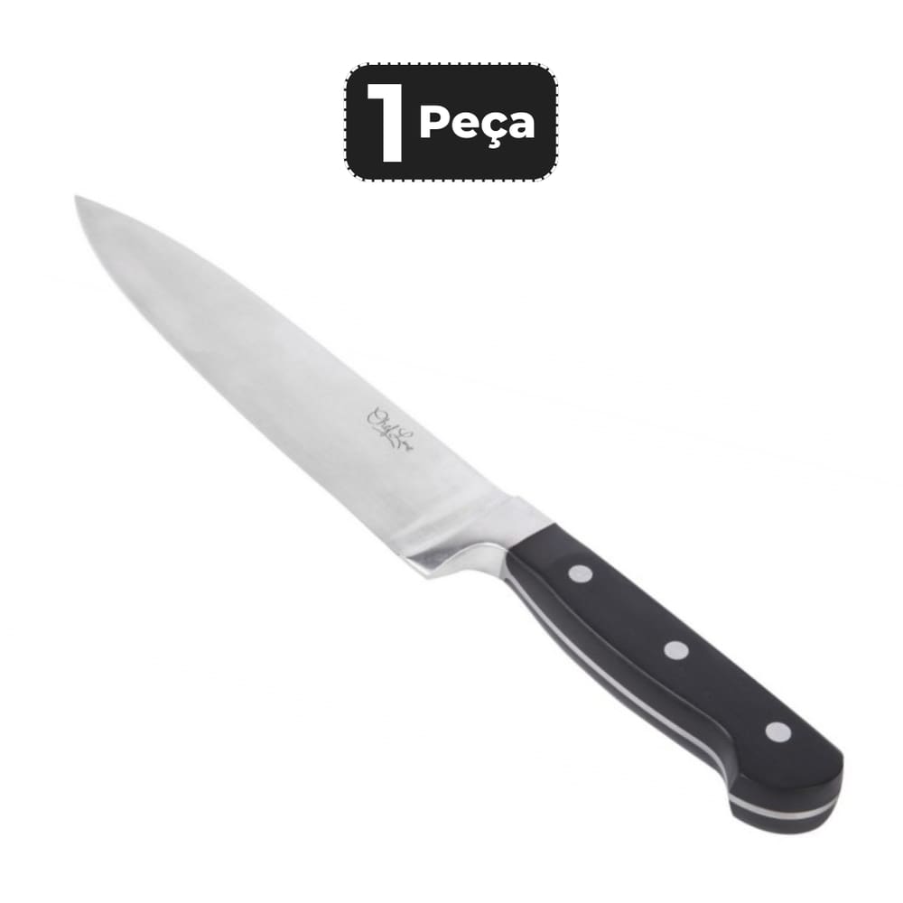 FACA DO CHEF 8” - CABO ABS PRETO