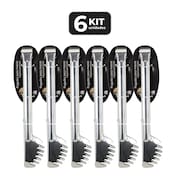 Kit 6 Pegador De Massa Inox 28 Cm