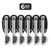 Kit 6 Pegador De Massa Inox 20 Cm