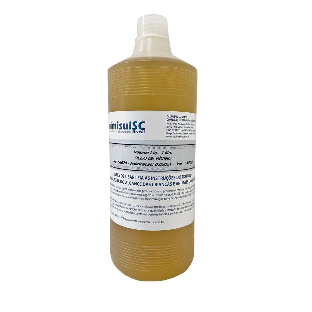 Óleo De Mamona Rícino 1 Litro 100% Vegetal