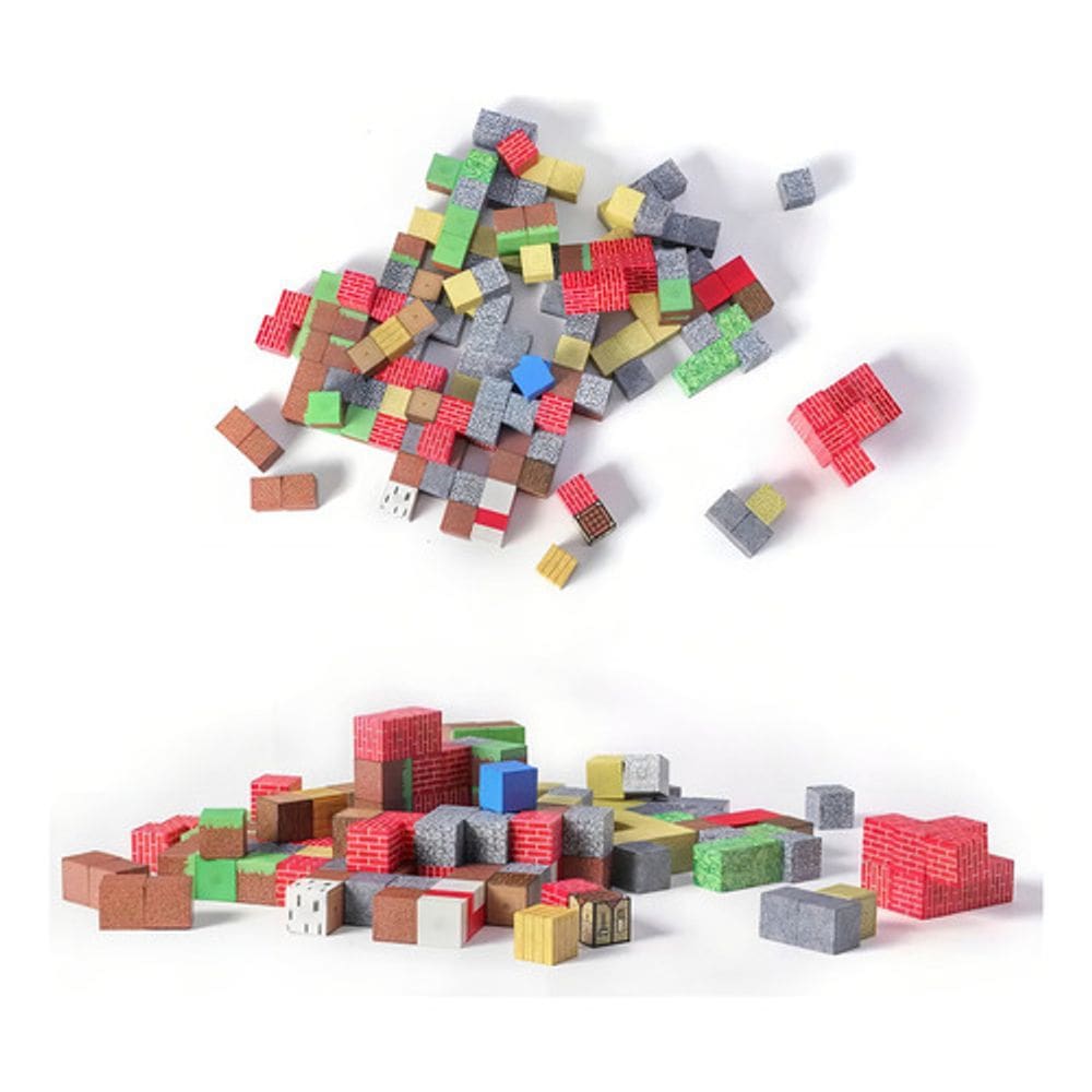 Brinquedo bloco montar construç magnético minecraft 64 peças