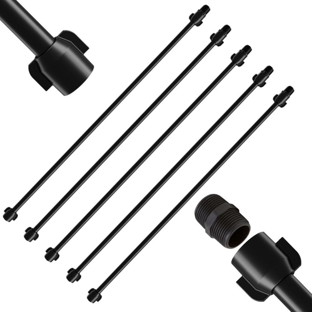 Engate Mangueira Flexível Descarga 50Cm X 1/2 Preto Kit 05