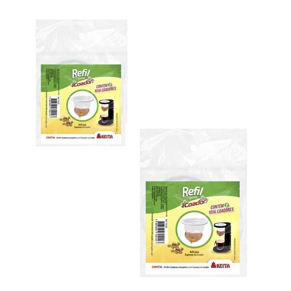 Kit 4 Mini Coador Refil De Pano Para Café Expresso Keita