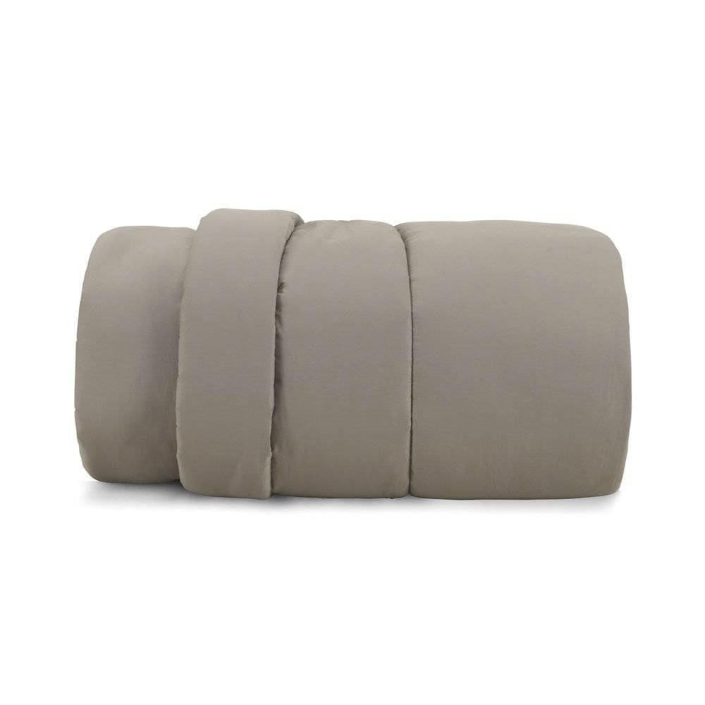 Edredom 180 Fios Percal Liss Taupe Karsten Bege - King